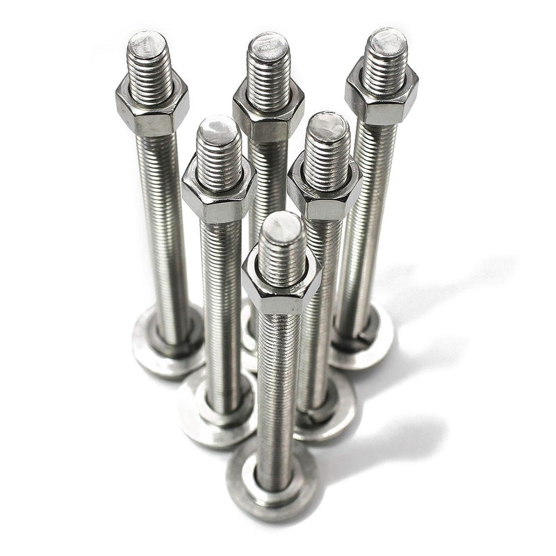 Fullerkreg (5 Sets) 5/16-18x4 Stainless Steel Hex Head Screws Bolts, Hex Machine Nuts, Fender Flat Washer& Split Lock Washers, 18-8 (304) S/S, Fully Threaded by Bolt - Image 5